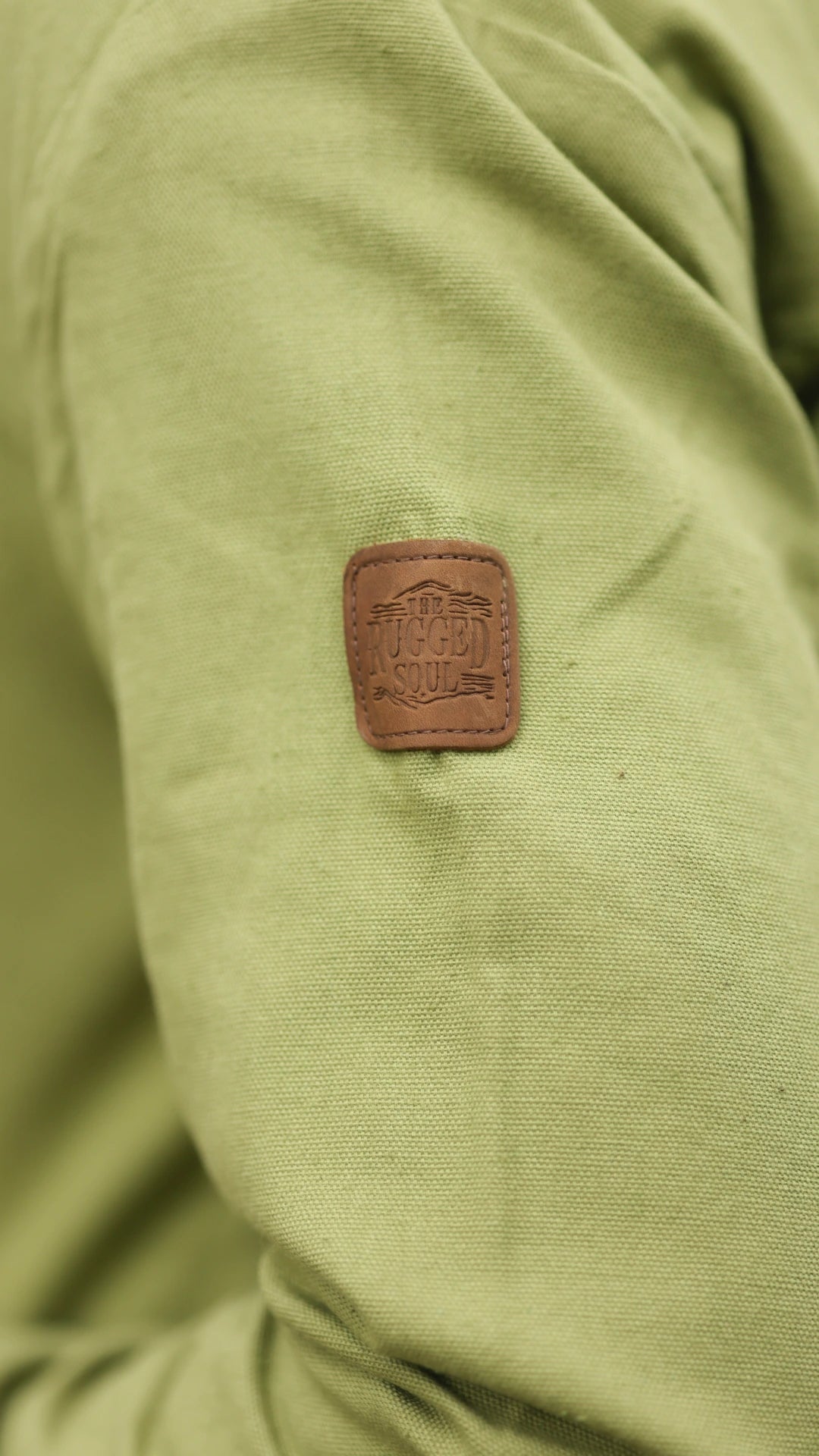 Men's Cotton Canvas Jacket - Moss Green