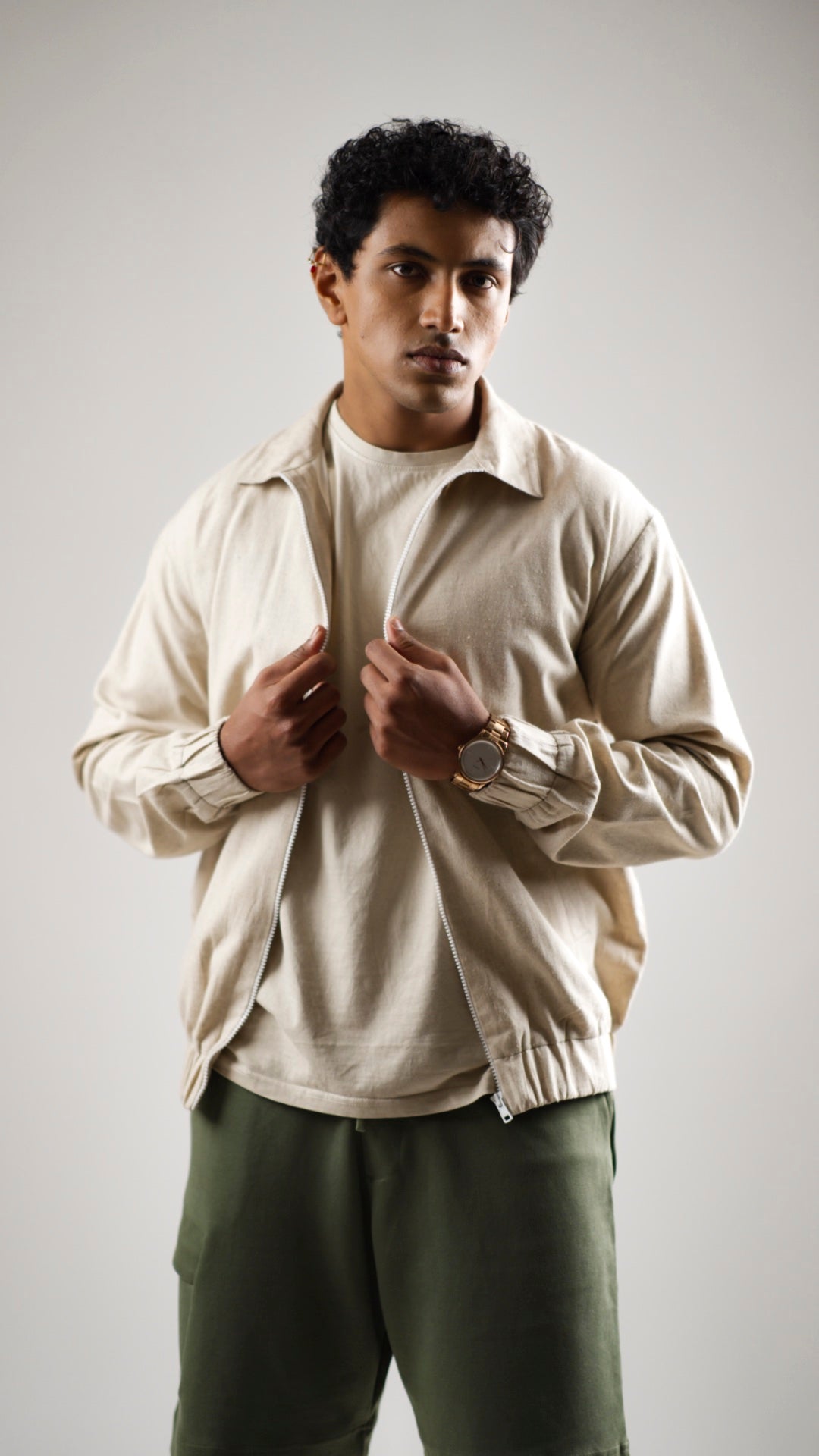 Men's Hemp Bomber Jacket