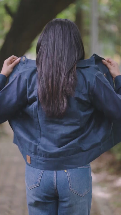 Women's Hemp Trucker - Royal Blue