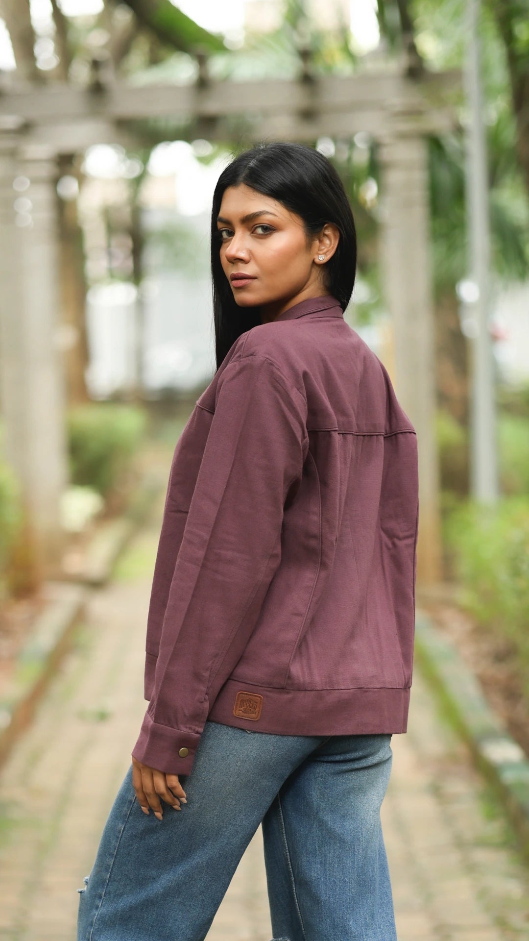 Women's Cotton Canvas Jacket - Orchid Plum