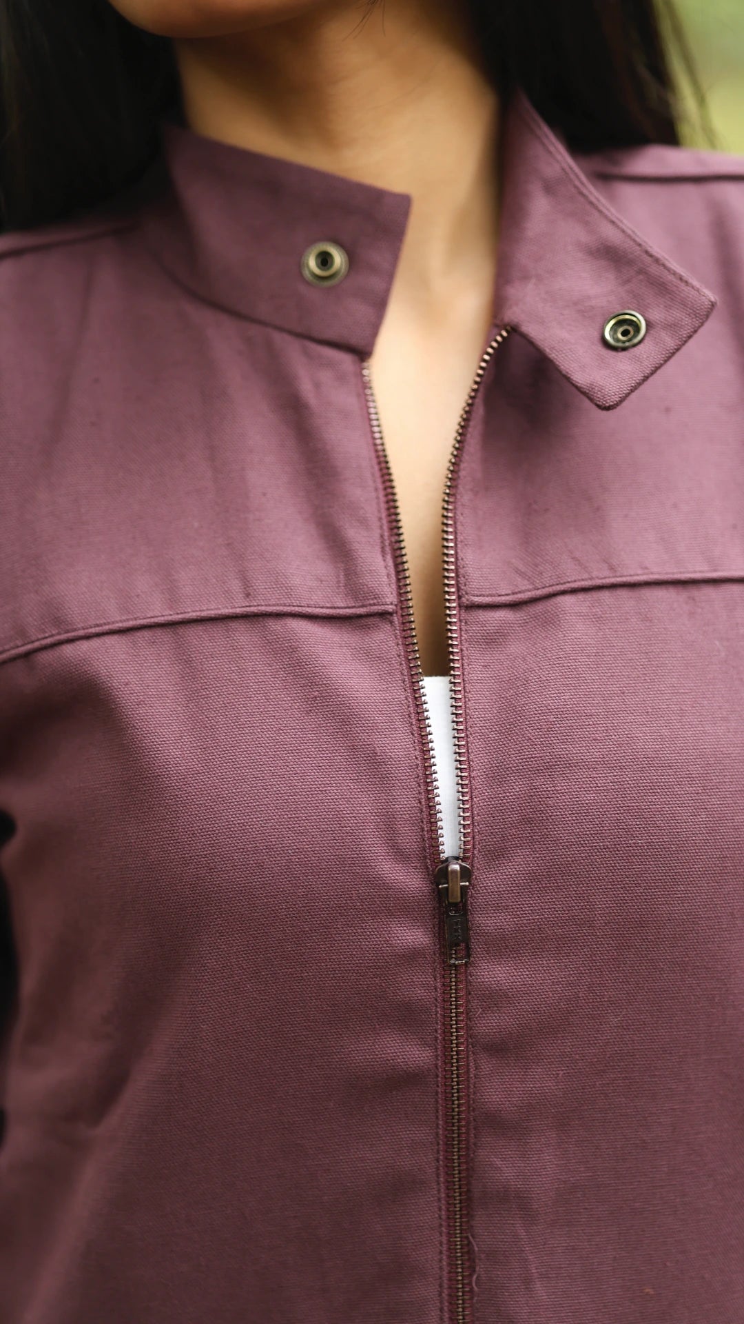Women's Cotton Canvas Jacket - Orchid Plum