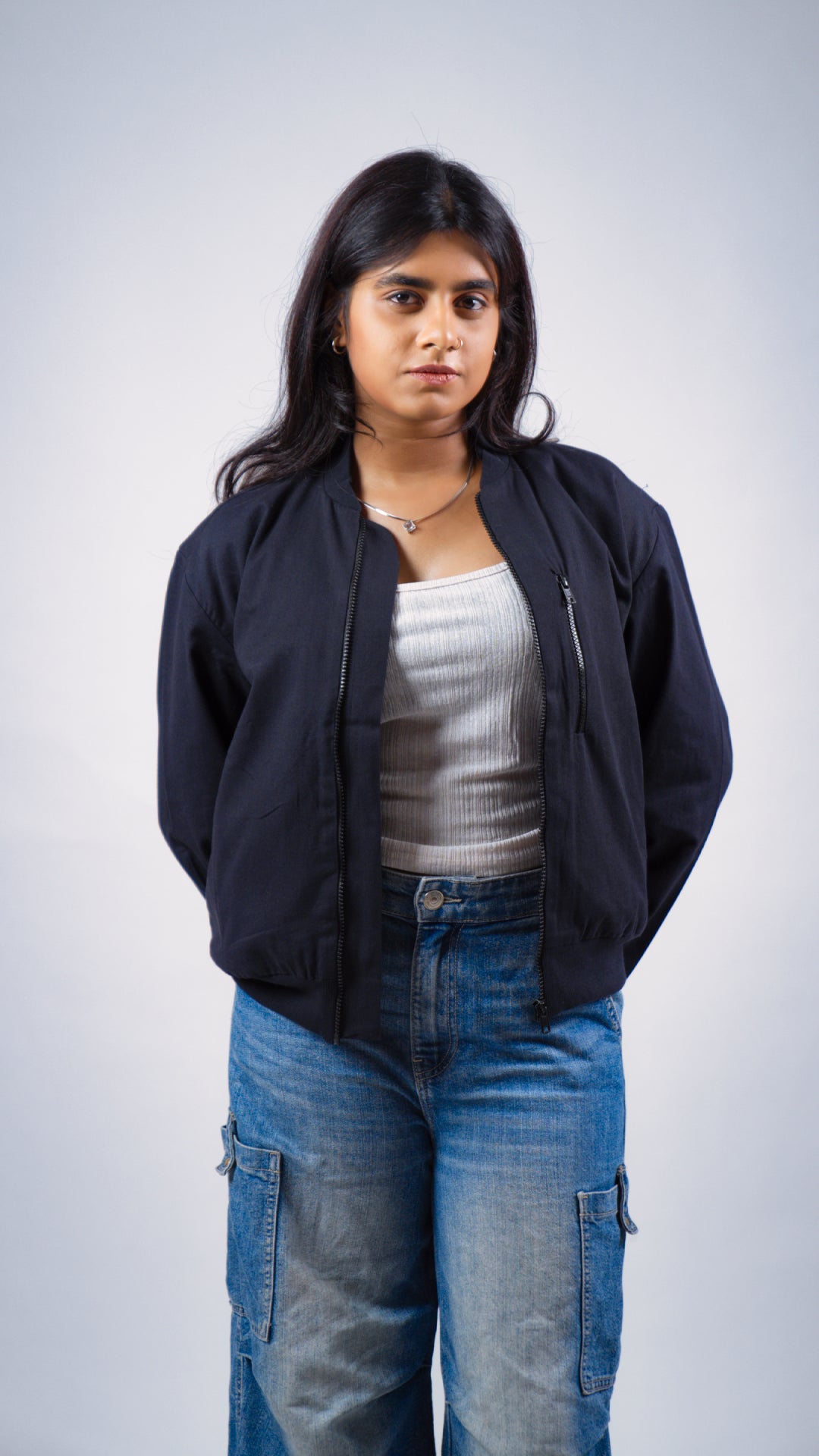 Women's Cotton Twill Jacket - Midnight Navy