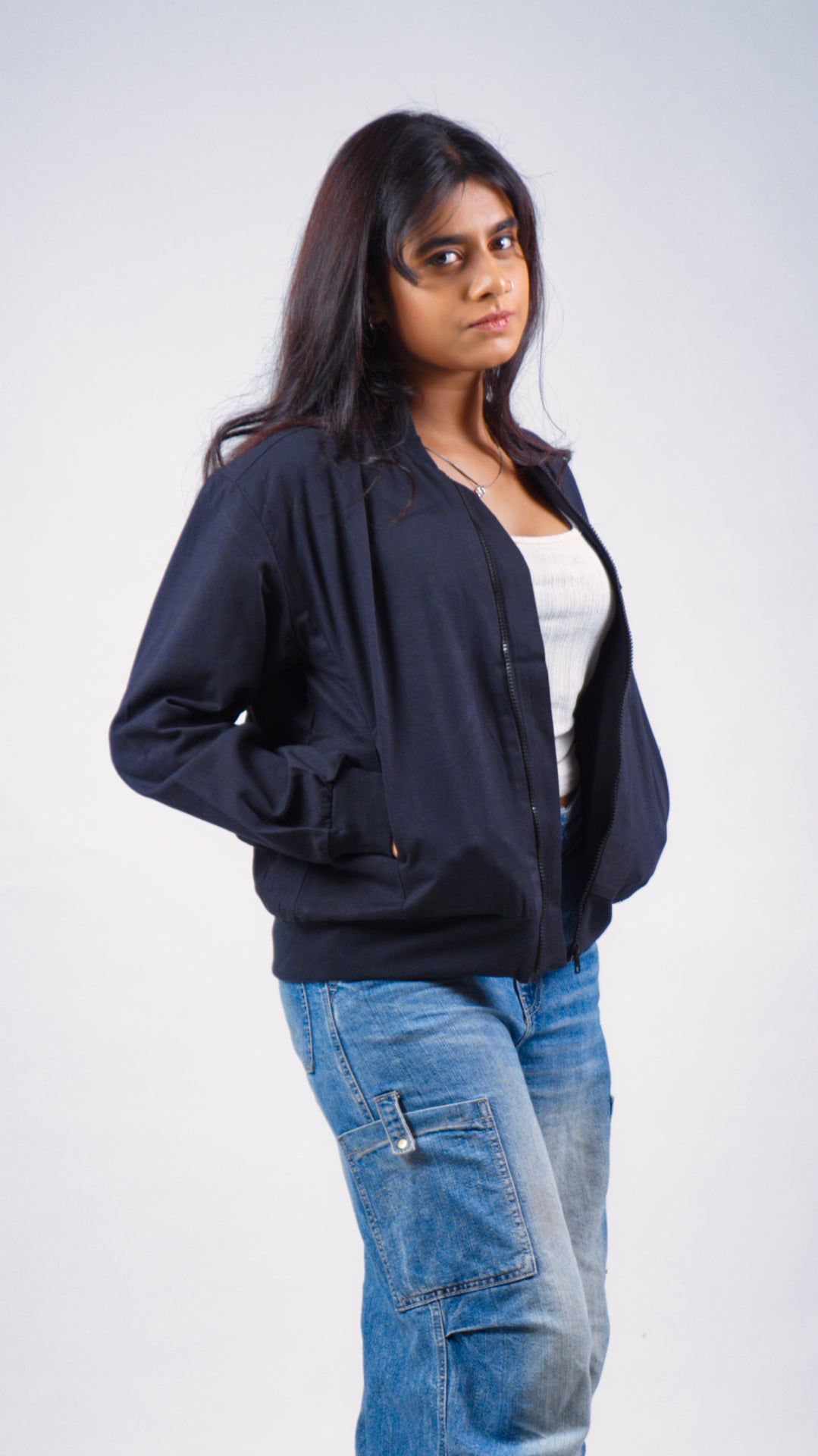 Women's Cotton Twill Jacket - Midnight Navy