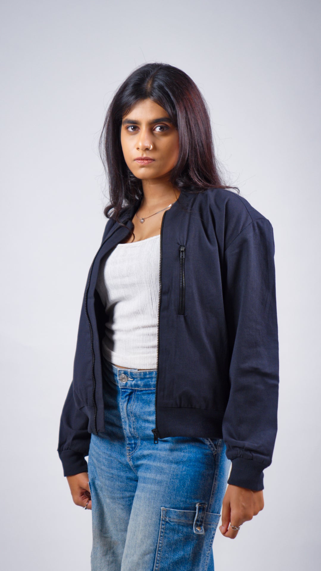 Women's Cotton Twill Jacket - Midnight Navy