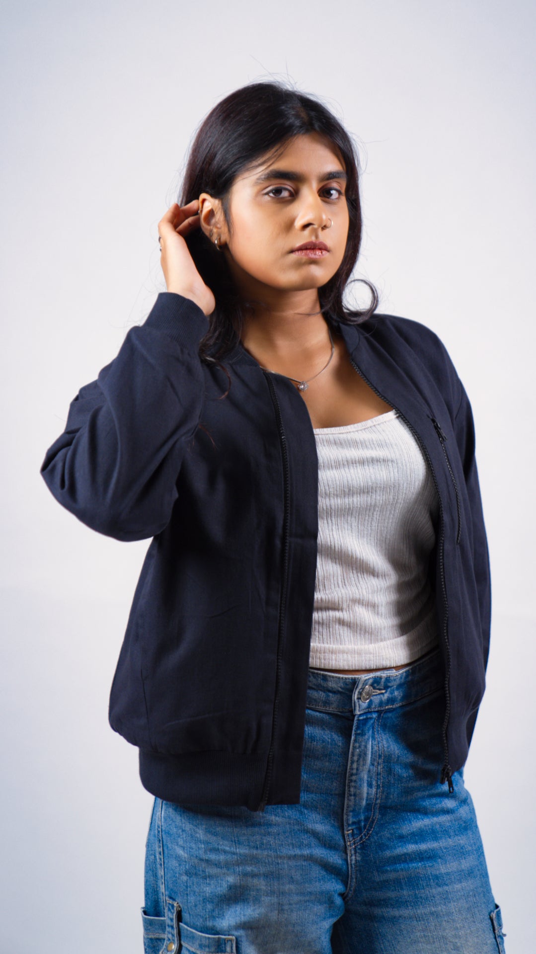 Women's Cotton Twill Jacket - Midnight Navy