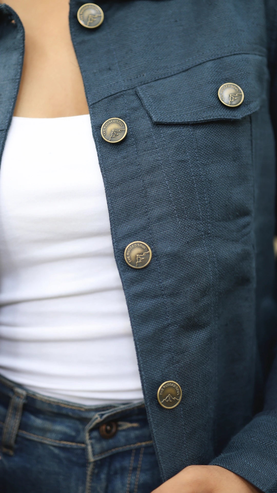 Women's Hemp Trucker - Royal Blue