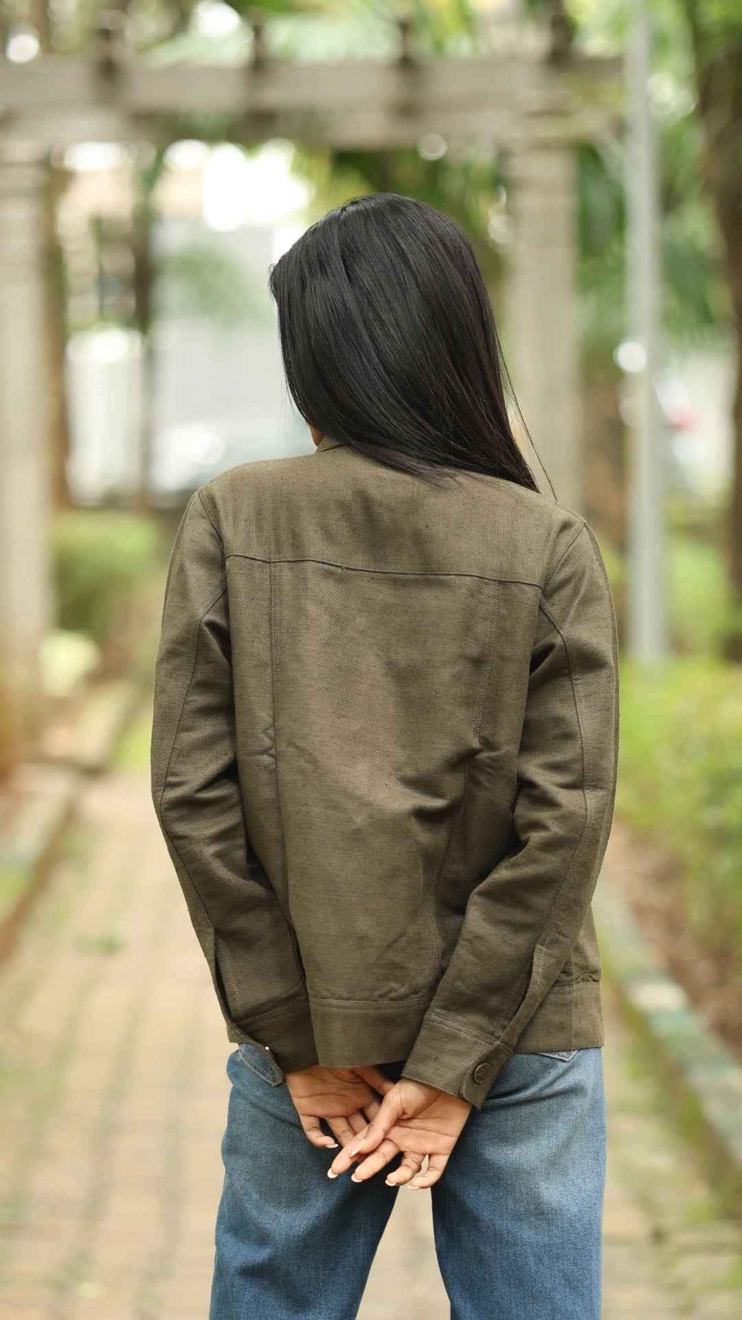 Women's Hemp Trucker - Dark Olive