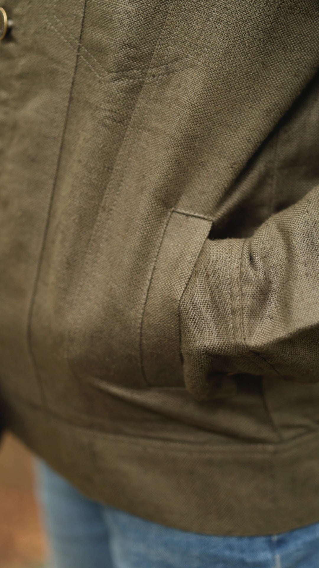 Women's Hemp Trucker - Dark Olive