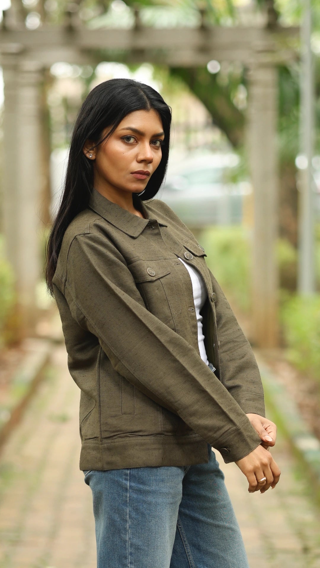Women's Hemp Trucker - Dark Olive
