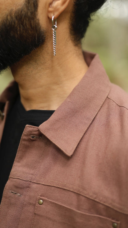 Men's Cotton Canvas Jacket - Cedar Brown