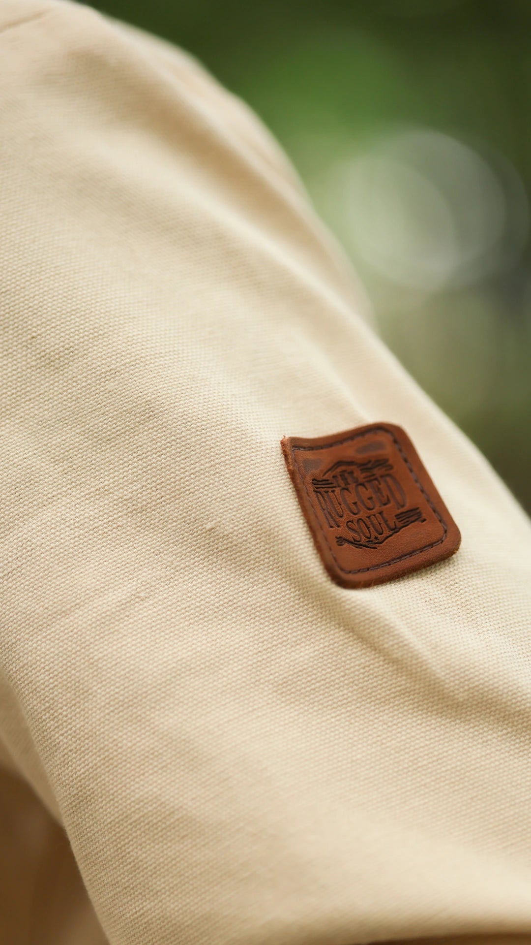 Men's Cotton Canvas Jacket - Sandstone Beige