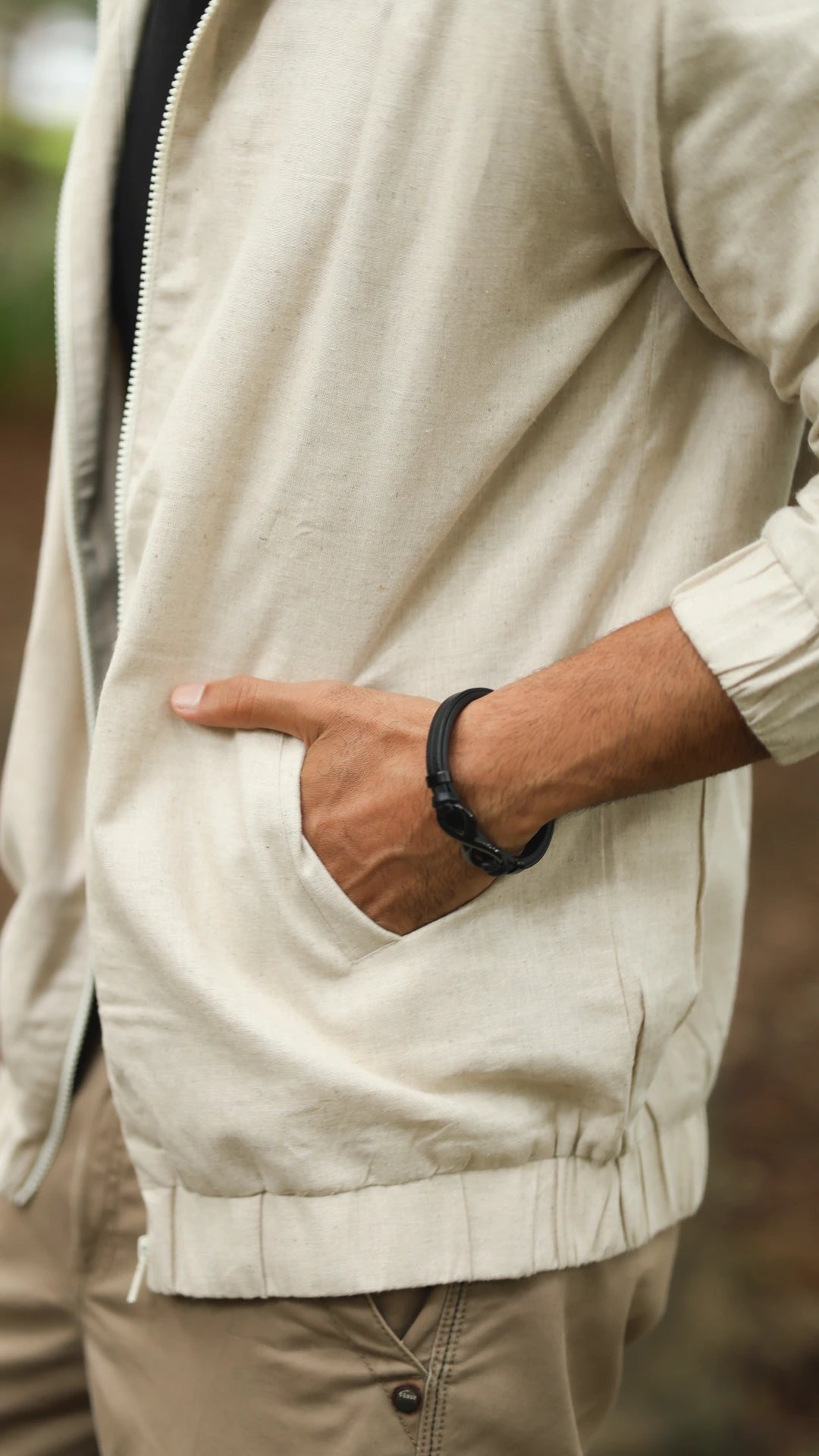 Men's Hemp Bomber Jacket