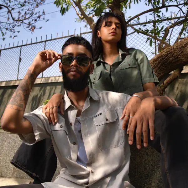 couple posing with attitude