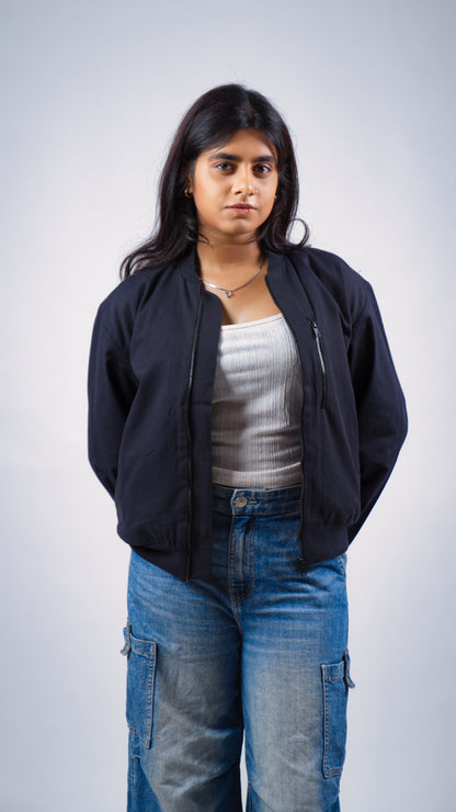 Women's Cotton Twill Jacket - Midnight Navy
