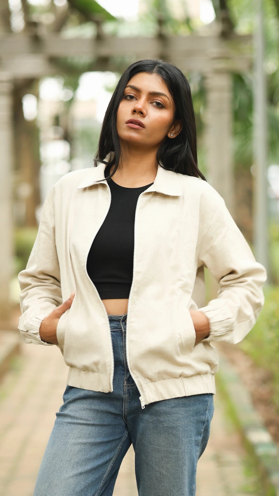 Women's Hemp Bomber Jacket