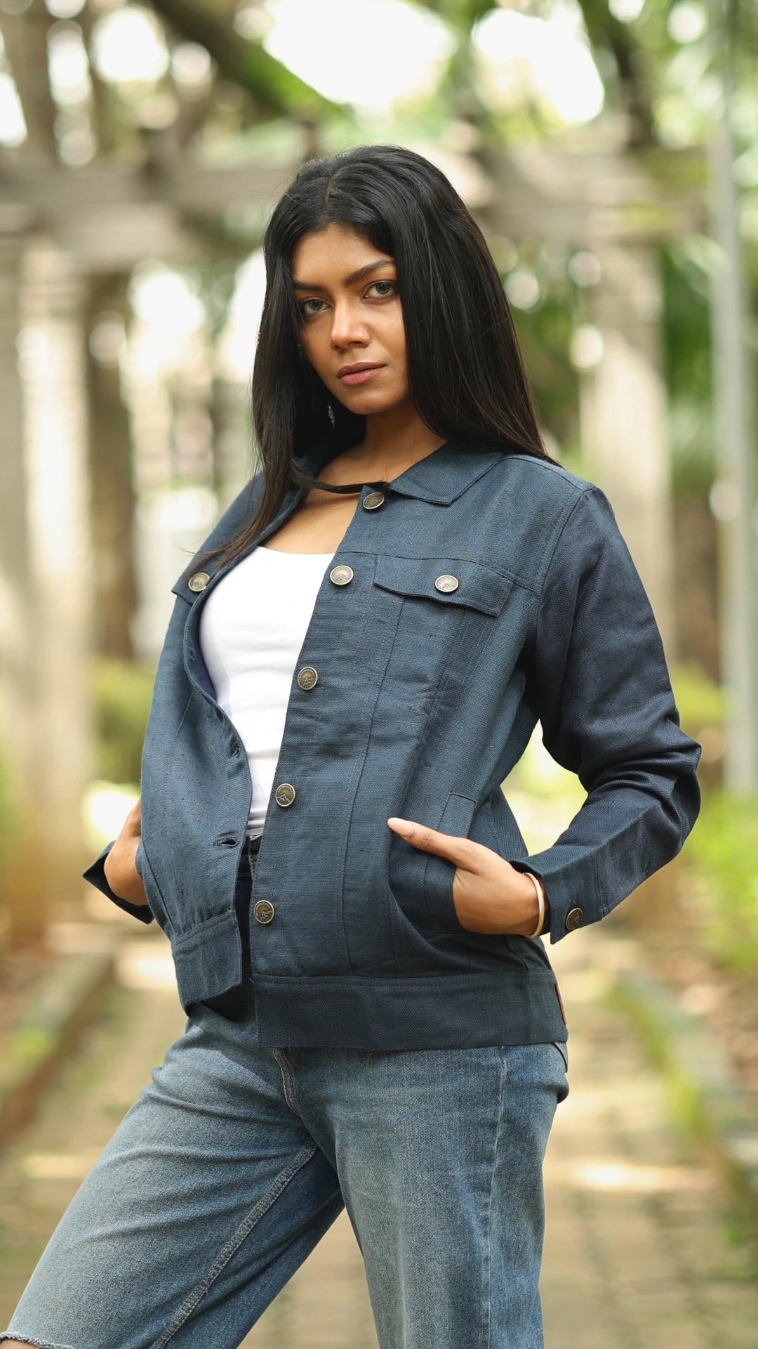 Women's Hemp Trucker - Royal Blue