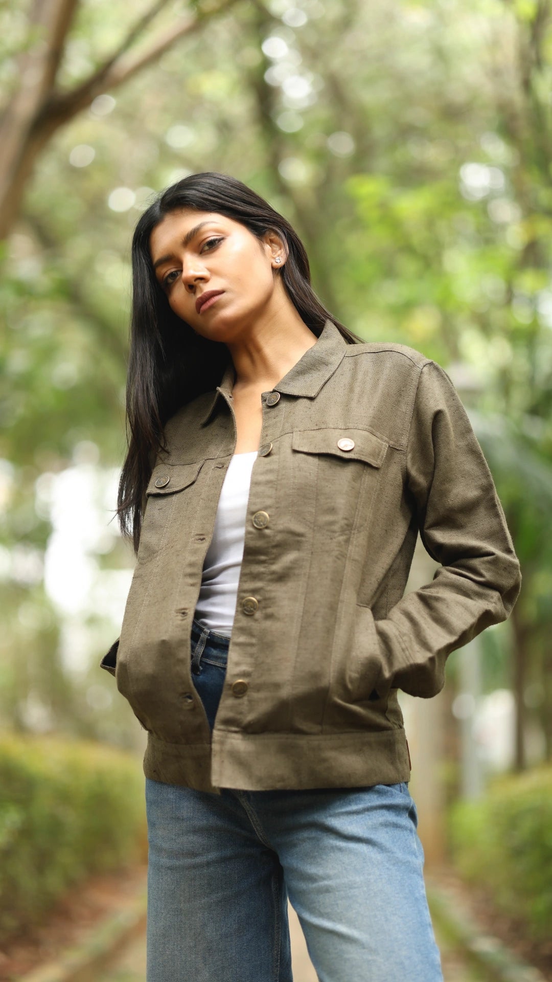 Women's Hemp Trucker - Dark Olive